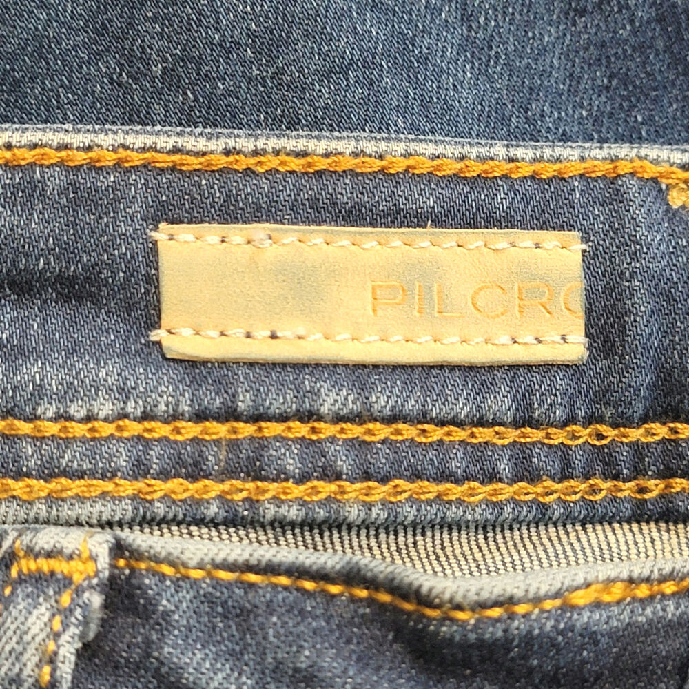 Pilcro Anthropologie Slim Boyfriend Jeans Mid Rise Straight Blue Denim Causal 27 - Picture 11 of 16
